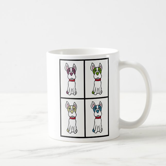 Taza De Café Café de perro Mug - Boston Terrier (Derecha)