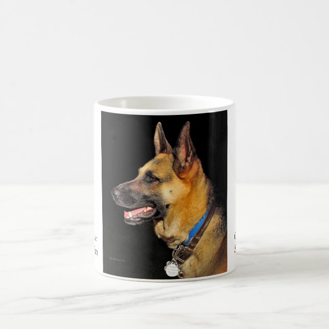 Taza De Café Café de perro pastor alemán (Centro)