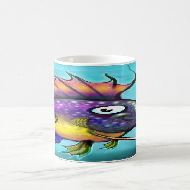 Taza De Café Café de pescado con arcoiris (Centro)