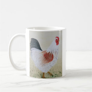 Taza De Café Café de pintura acrílica de gallo blanco