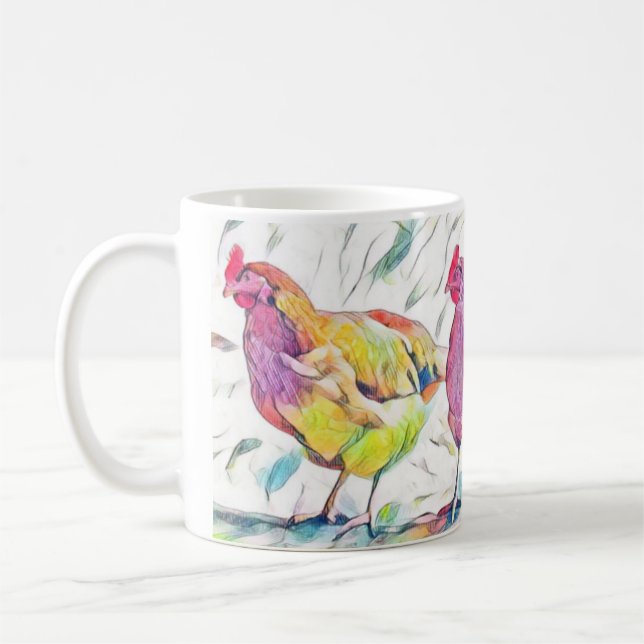 Taza De Café Café de pollo Mug (Izquierda)