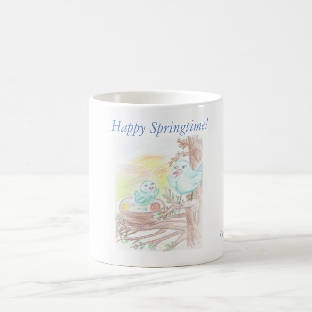Taza De Café Café de primavera Mug (Centro)
