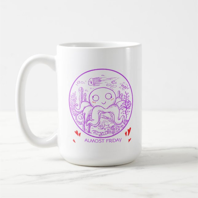 Taza De Café Café de pulpo Gift Octopus Ternera (Izquierda)