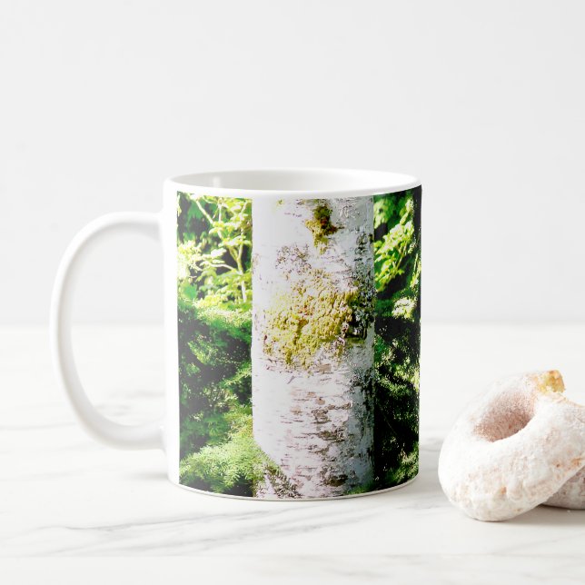 Taza De Café Café de resplandor forestal (Con donut)