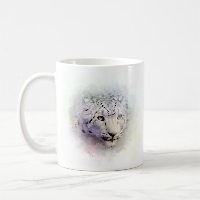 Taza De Café Café de vida silvestre Snow Leopard (Izquierda)