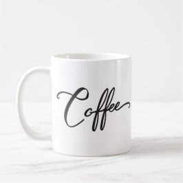Taza De Café Café de Word , caligrafía negra mínima