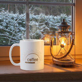 Taza De Café Café del amanecer personalizado con buenas mañanas