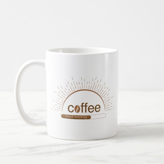 Taza De Café Café del amanecer personalizado con buenas mañanas (Izquierda)