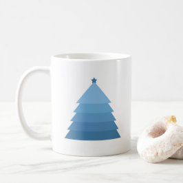 Taza De Café Café del árbol de Navidad azul Mug