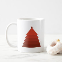 Café del árbol de Navidad rojo