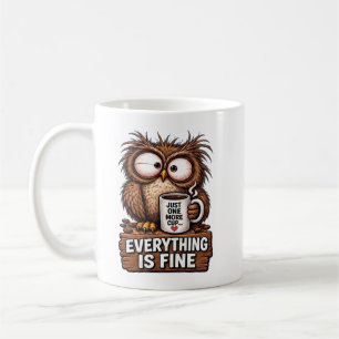 Taza De Café Café del Búho Cansado Divertido