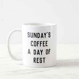 Taza De Café Café del domingo, un día de descanso