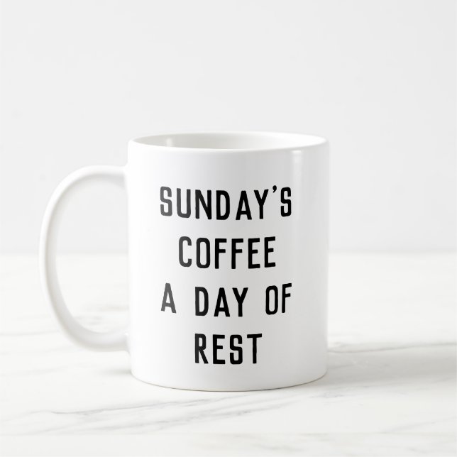 Taza De Café Café del domingo, un día de descanso (Izquierda)