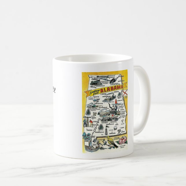 Taza De Café Café del estado de Alabama (Anverso derecho)