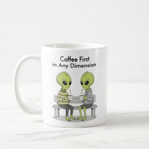 Taza De Café Café Divertido y Alienígenas