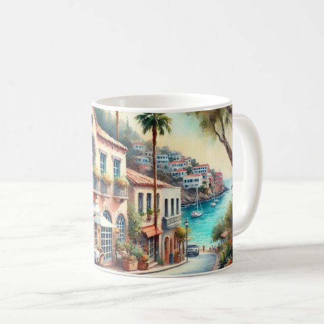 Taza De Café Cafe en Avalon Catalina Island California (Anverso derecho)