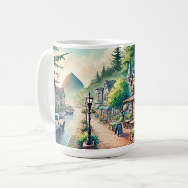 Taza De Café Cafe en el centro de Cannon Beach Oregon Travel (Anverso izquierdo)