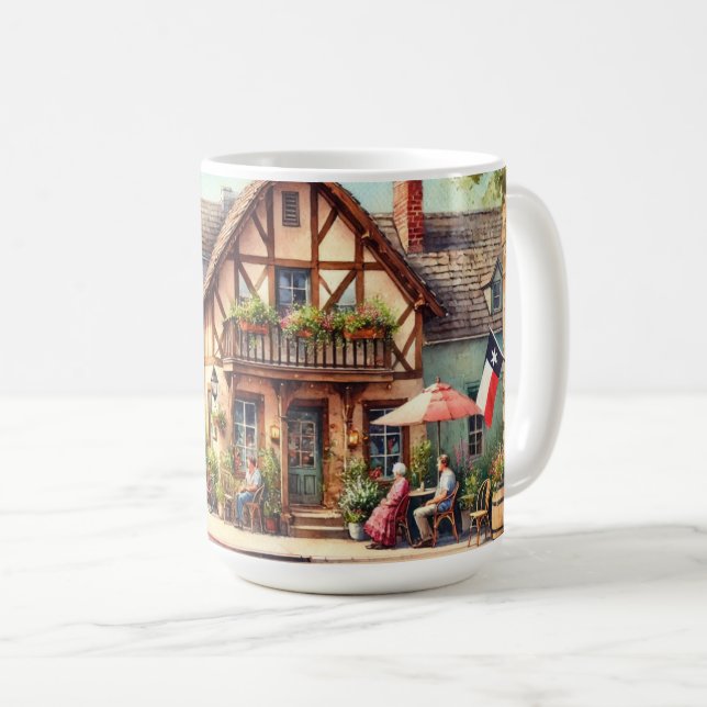 Taza De Café Cafe en Fredericksburg Texas (Anverso derecho)