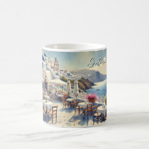 Taza De Café Cafe en Santorini Mug