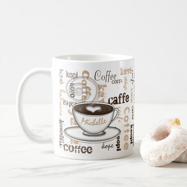 Taza De Café Café en todo el mundo (Con donut)