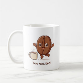 Taza De Café Café enérgico de grano de café sobrecafeinado