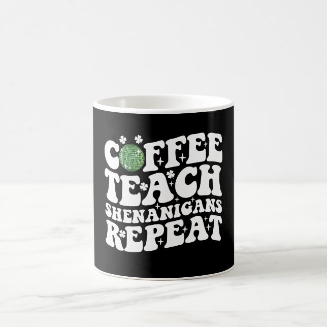 Taza De Café Café Enseña Travesuras Repite Bola De Disco Profes (Centro)