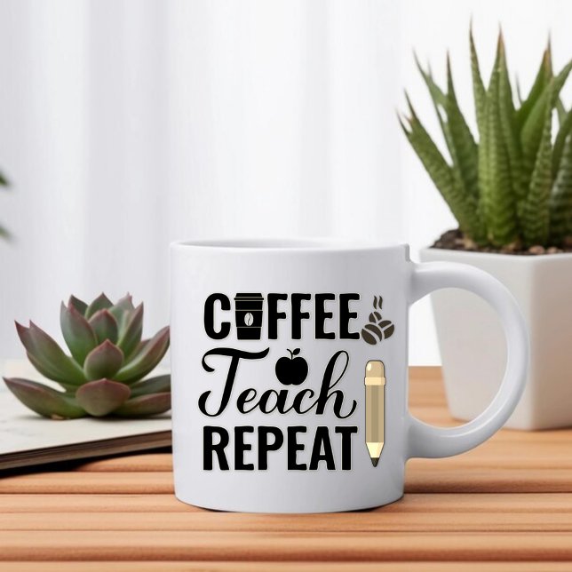 Taza De Café Café, Enseñanza, Repetición - Lápiz de profesores (Subido por el creador)