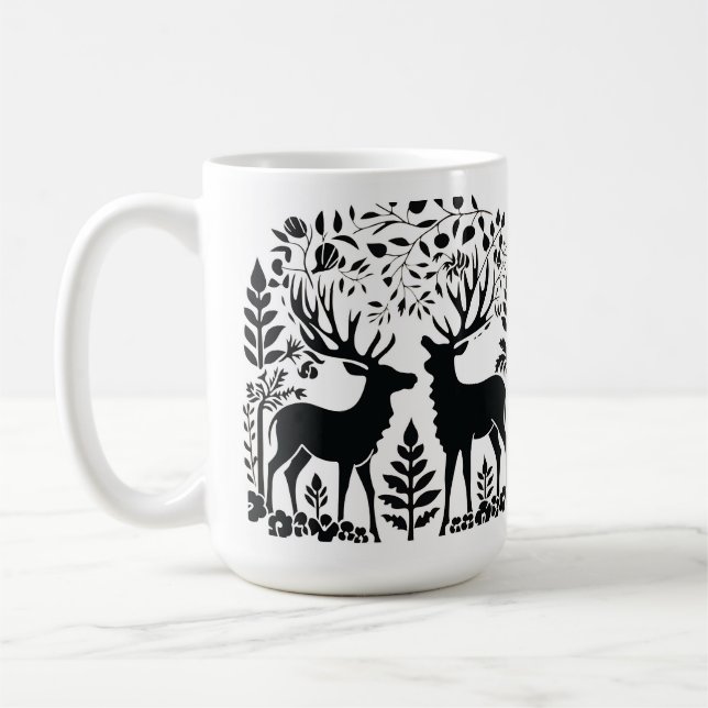 Taza De Café Café Escandinavo Folk Woodland Mug (Izquierda)