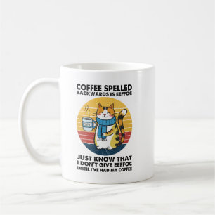 Taza De Café Café Escrito al Revés Es EEFFOC – Divertido Caffei