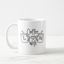 Café Esposa Amor Monograma Mug