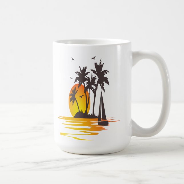 Taza De Café Café extra grande con una hermosa vista (Derecha)