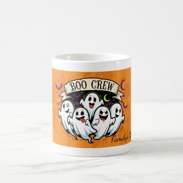 Taza De Café Café familiar personalizado de Boo Crew Mug (Centro)