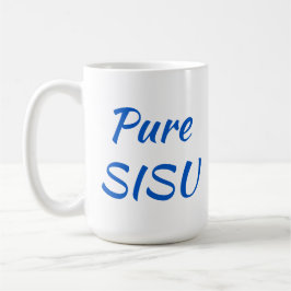 Taza De Café Café finlandés del SISU puro (15 oz;blanco)