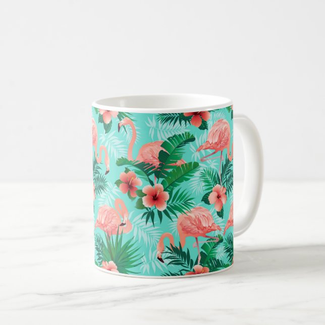 Taza De Café Café Flamingo Tropical (Anverso derecho)