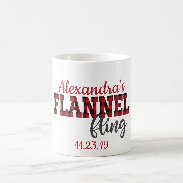 Taza De Café Café Flannel Fling Mug - Regalo de dama de honor (Centro)