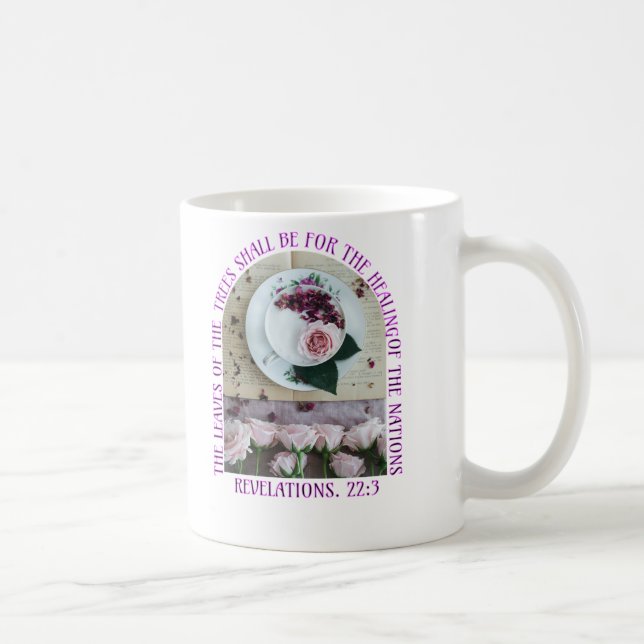 Taza De Café Café floral cristiano y tae (Derecha)