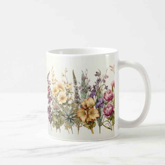 Taza De Café Café Floral Mug (Derecha)