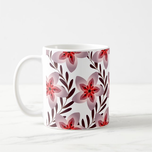 Taza De Café Café Floral Mug (Izquierda)