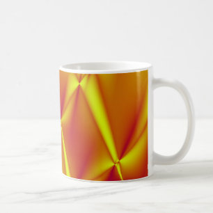 Taza De Café Café fractal amarillo brillante y Naranja