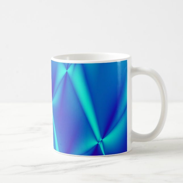 Taza De Café Café Fractal azul brillante Mug (Derecha)