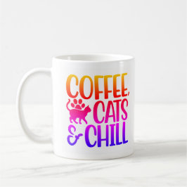 Taza De Café Café, Gatos y Mug Chill