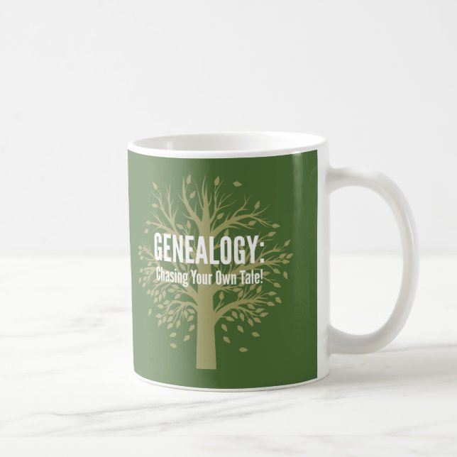Taza De Café Café genealógico Mug (verde) (Derecha)
