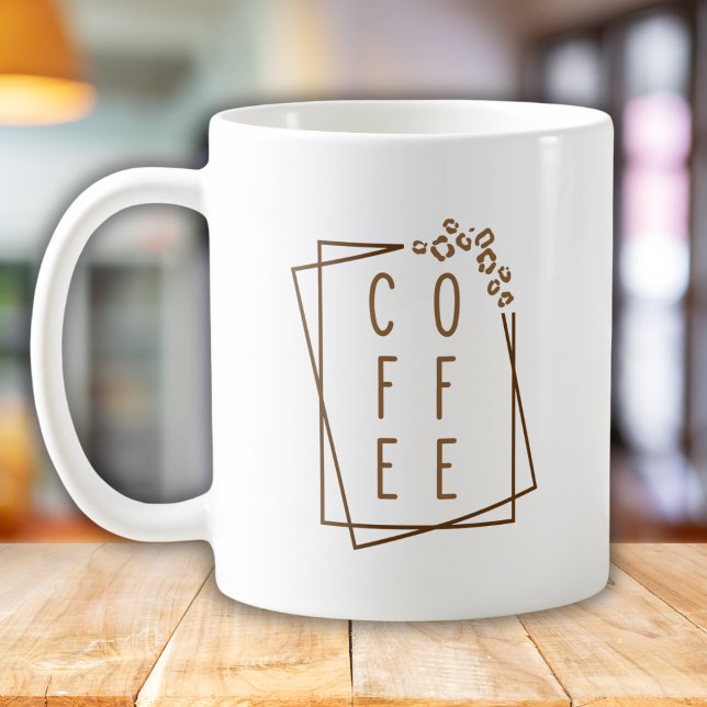 Taza De Café Café Geométrico Estampado de Guepardo Marrón Minim (Subido por el creador)