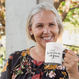 Taza De Café CAFÉ GRANDMA CON JESÚS Christian Quiet Time
