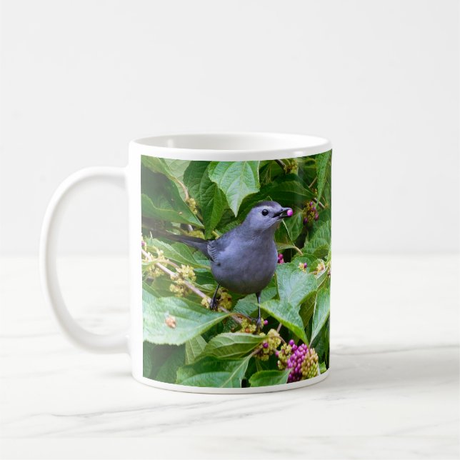 Taza De Café Café Grey Catbird Mug por BirdingCollectibles (Izquierda)