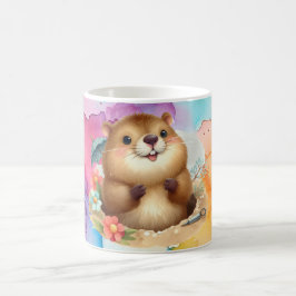 Taza De Café Café Groundhog Tema Mug