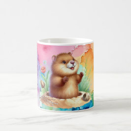 Taza De Café Café Groundhog Tema Mug