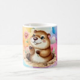 Taza De Café Café Groundhog Tema Mug