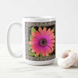 Taza De Café Café inspirador con brillantes gazanías
