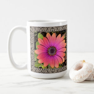Taza De Café Café inspirador con brillantes gazanías